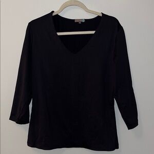 Judyp Black V-Neck Women's Top XL